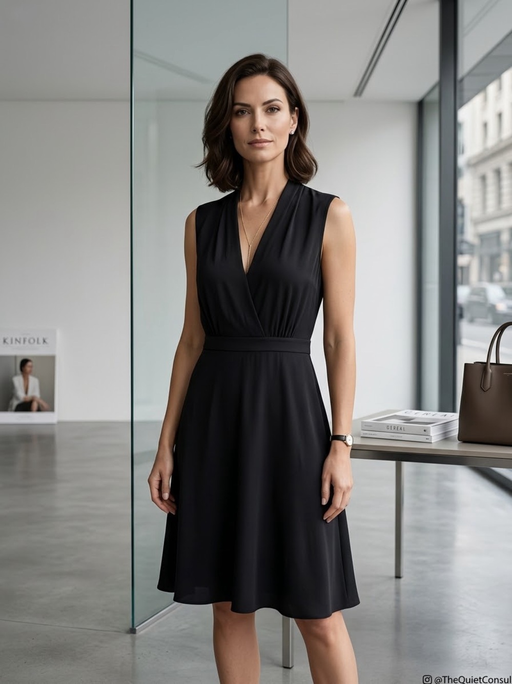 Theory 100% Silk Dress sleeveless v neck knee flare office corporate travel 6